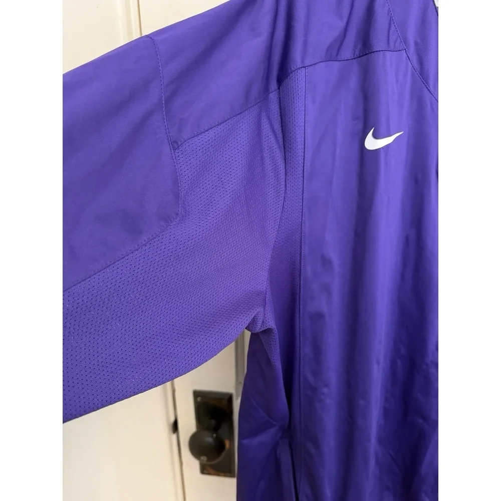 Nike Men's Purple Snap Collar‎ Pullover Zip Pockets Size Large